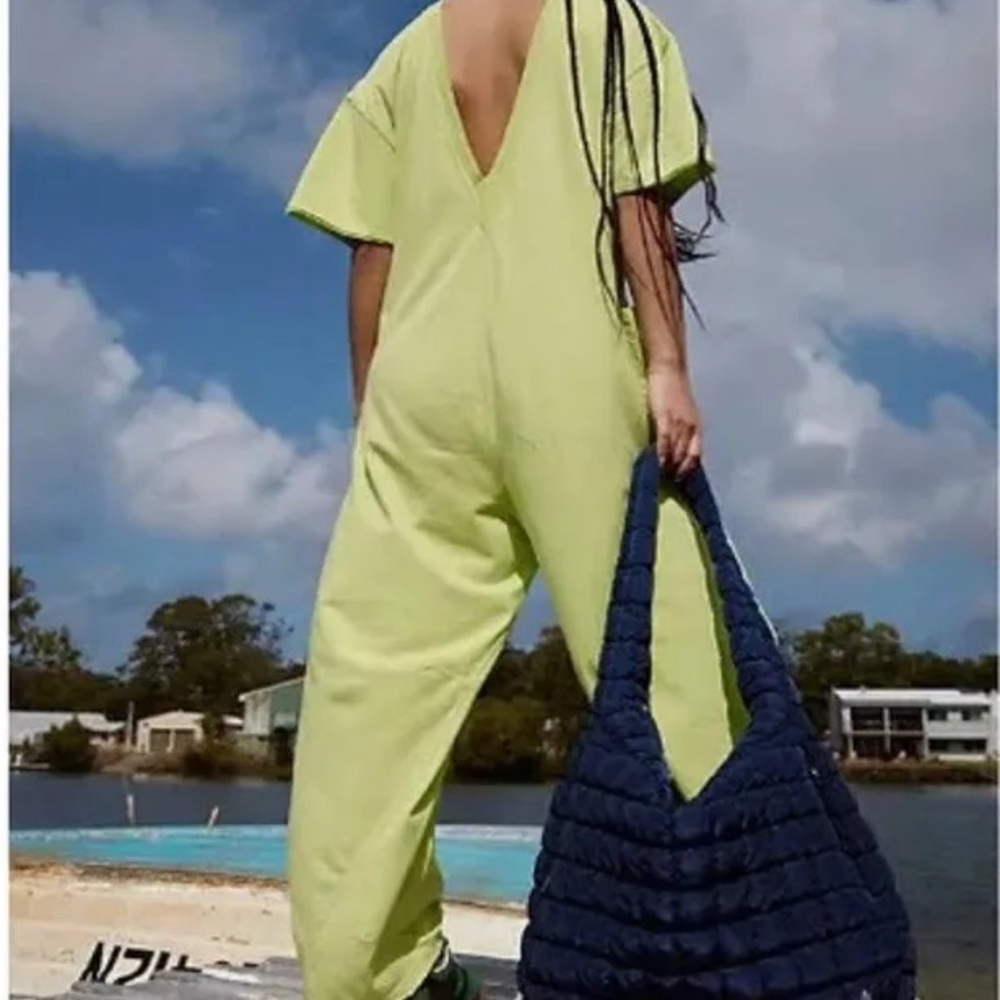 FREE PEOPLE Movement Limeade Hot Shot Tee Onesie - Picture 7 of 7